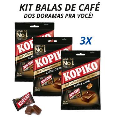 Imagem de Kit bala kopiko café doramas coreanos com 3 pacotes