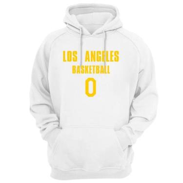 Imagem de Blusa Moletom Capuz Basquete Los Angeles Basketball número 0 - Loja Cl