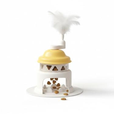 Imagem de Máquina de Gelo Raspado Brinquedo Dispenser Comida para Gatos comedouro lento rotativo cães e entretenimento próprio alivio tédio interativo estimulaç