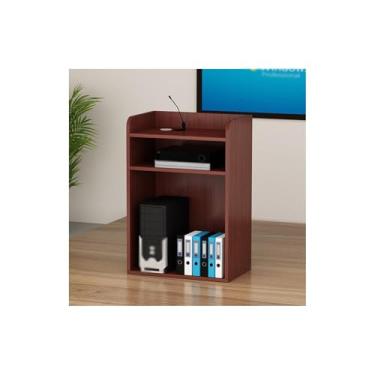 Imagem de Púlpito de madeira para pódio, púlpitos de madeira, pódios, mesa, multifuncional, púlpito móvel de madeira, palito moderno para sala de aula, conferência, casamento e mais (branco, modelo básico)