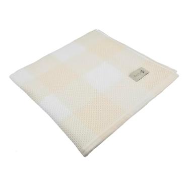 Imagem de Toalha de Banho Bebê Tucca Baby Premium Fibra de Bambu Algodão 70x140cm Xadrez Macia Secagem Rápida Para Pele Sensível Recém Nascido Enxoval (Xadrez Amarelo)