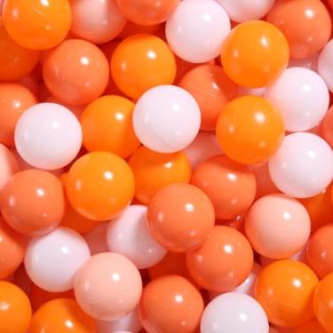 Imagem de GOGOSO Bolas de plástico para crianças, cães, bebês, meninos, meninas, 5,5 cm, brinquedos para crianças, barraca de brincar, slides de aniversário, decoração de festa, 500 peças, laranja + pêssego +