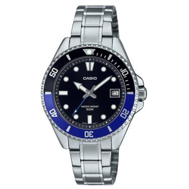 Imagem de Relógio Casio Masculino Ref: Mdv-10d-1a2vdf Duro Prateado Menor