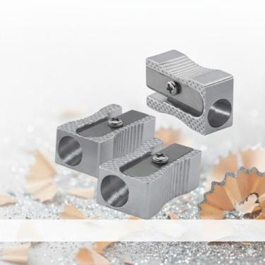 Imagem de Kit 3 Apontador de Metal Escolar e Escritório Durabilidade - própria