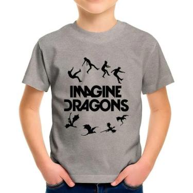 Imagem de Camiseta Camisa Infantil Juvenil Banda Imagine Dragonss Pop Rock MD5 -