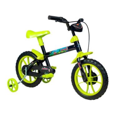 Imagem de Bicicleta Bicicletinha Infantil Aro 12 Verden Bikes, Preto e Verde Lim