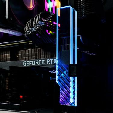 Imagem de Suporte para Placa de Vídeo MCA-U000R-GSBTG-00 com Iluminação ARGB Endereçável e Vidro Temperado Preto Cooler Master