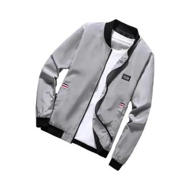 Imagem de Jaqueta Masculina Leve Corta-Vento Casual Para Primavera E Outono Com 