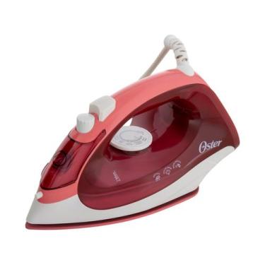 Imagem de Ferro de Passar a Vapor Oster Aeroceramic 127v, Branco e Rosa, 110V