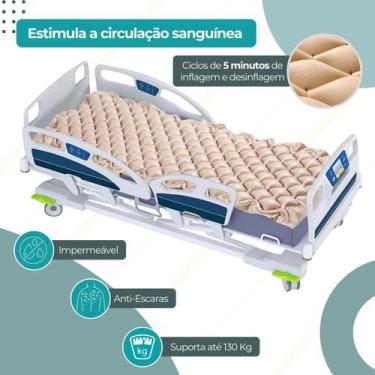 Imagem de Colchão Pneumático Hospitalar Anti Escaras Suporta 130kg Hospitalar Or