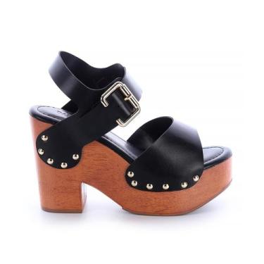 Imagem de Sandália Plataforma Boho Chloe Preto - Damannu Shoes, 35, Preto