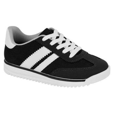 Imagem de Tênis Casual Molekinho 2868201 Infantil Masculino, Preto branco, 33