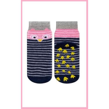 Imagem de Meia Infantil Antiderrapante Bebê - Corujinha - Play Socks