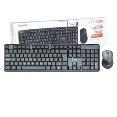 Imagem de Kit Teclado Com Cabo USB E Mouse Sem Fio 2.4GHz Office 200 Targa Para 