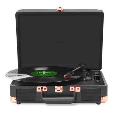 Imagem de Toca discos Bluetooth Vedo De 3 Velocidades Com Alto falantes Bivolt, 
