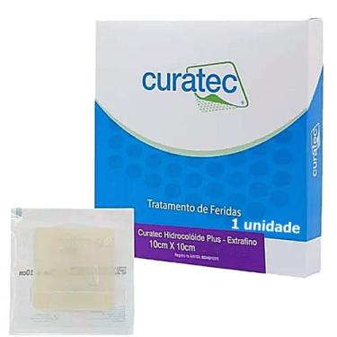Imagem de Curativo Hidrocolóide Plus Curatec ExtraFino 10x10cm-unidade