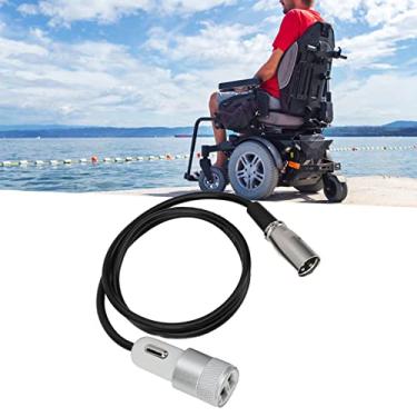 Imagem de Conector de porta de carregamento de scooter para cadeira de rodas elétrica, carregador de bateria para cadeira de rodas universal, carregador de scooter elétrico, adaptador de fonte de alimentação carregador rápido