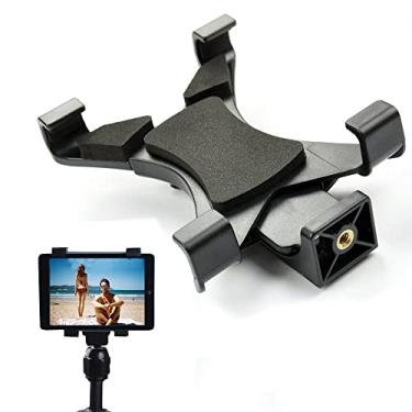 Imagem de Tronixpro Adaptador de montagem de tripé para tablet. Suporte universal para tablet para iPad, iPad Air, iPad Mini e a maioria dos tablets, use em tripé, monopé, bastão de selfie + pano de microfibra