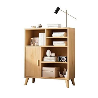 Imagem de KIZQYN Estante de livros prateleira de armário simples armário de chão treliça armário camada prateleira de armário estante