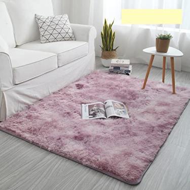 Imagem de Tapete Carpete de pelúcia retangular área tapete macio fofo para sala de estar quarto Decoração de Casa (Color : C, Size : 3.3X3.9FT)