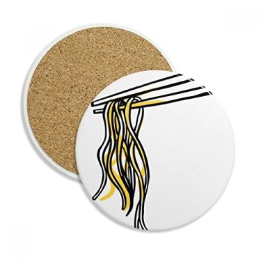 Imagem de Chinês de prato chinês macarrão tradicional padrão porta-copos caneca proteção mesa pedra absorvente