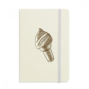 Imagem de Caderno de anotações de casquinhas de sorvete feito à mão com capa dura de tecido oficial diário clássico