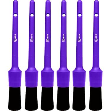 Imagem de Kit 6 Pinceis Zacs Detalhamento Externo Automotivo Cerdas Macia