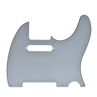 Imagem de Dopro 8 furos Tele Style Guitar Pickguard TL Pick Guard com furos de parafuso de montagem para tele/telecaster branco 3 camadas