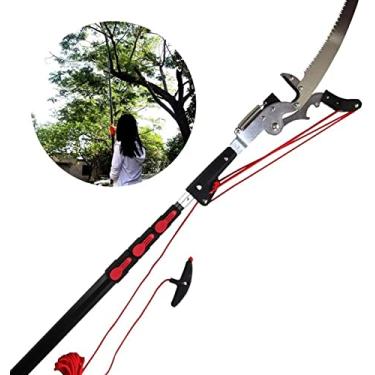 Imagem de Serras telescópicas 5,4 m/18 pés Podador telescópico profissional de árvores Serra de poda extensível para jardinagem, paisagismo, serra de galhos, ferramentas de corte com serra de lâmina de aço te