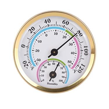 Imagem de Gientan Mini Ponteiro Tipo Termômetro Higrômetro Medidor De Umidade De Temperatura Interna Medidor De Monitor(ouro)