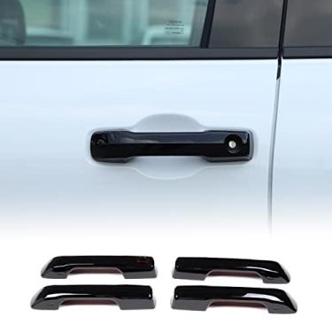 Imagem de Capa protetora para maçaneta de porta externa de automóveis compatível com Toyota Tundra/Sequoia 2022-2023 Aunginsy maçaneta da porta traseira externa da porta do carro capa protetora de decoração capas de ABS acessórios