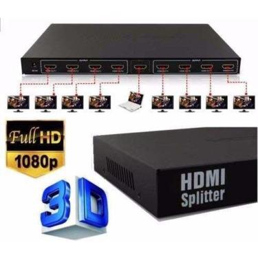 Imagem de Splitter Hub Switch Divisor Hdmi 8 Portas 1x8 Ver.1.4 3d 