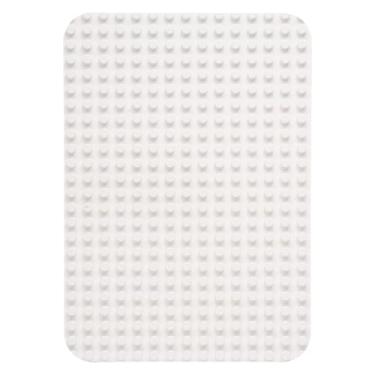 Imagem de Placa de base clássica Big Briks 38 cm x 26,6 cm grande placa de base de tijolo de construção da Strictly Briks | 100% compatível com todas as principais marcas | Pinos grandes para crianças | Placa de base plana branca única