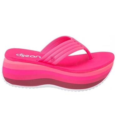 Imagem de Tamanco Dijean Anabela Plataforma Conforto Listras 382 33/41