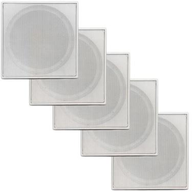 Imagem de Kit 5 Caixas Som 55w 8 Ohms Embutir Gesso Sala Quarto Teto - ORION