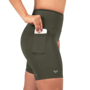 Imagem de Short Com Bolso Para Corrida Academia Feminino Compressão - ElementFit