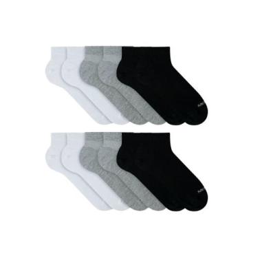 Imagem de Kit Com 6 Pares De Meias Algodão Sapatilha Unissex Mash, Misto, M - 34
