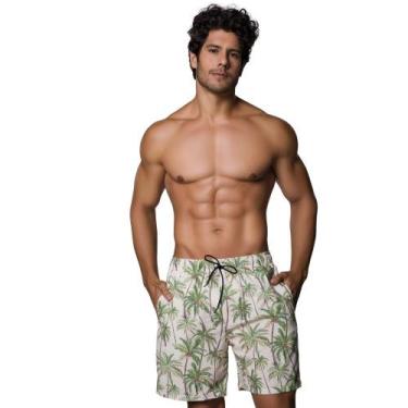 Imagem de Bermuda Selene Masculina Estampada Com Bolso E Elástico No Cós Com Tec