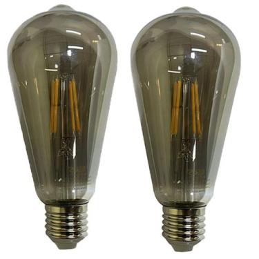 Imagem de Lampada Led Multi Filamento Fume 30w Kit 2 Uni Iluminaçao Quarto Sala 