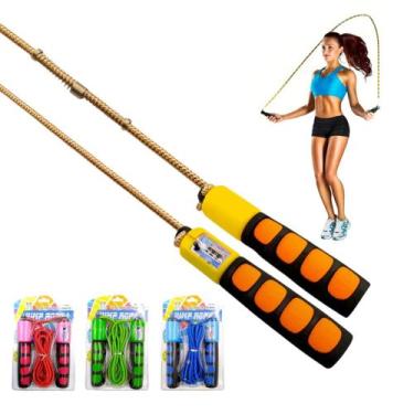 Imagem de Corda De Pular Esportiva Com Contador De Giros 3 metros Regulável NO-C