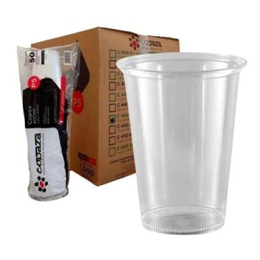 Imagem de Copo 400ml descartavel liso transparente ps c/500 copaza