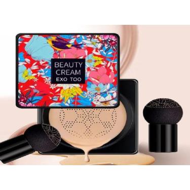 Imagem de Creme base corretiva hidratante maquiagem para pele com esponja macia 