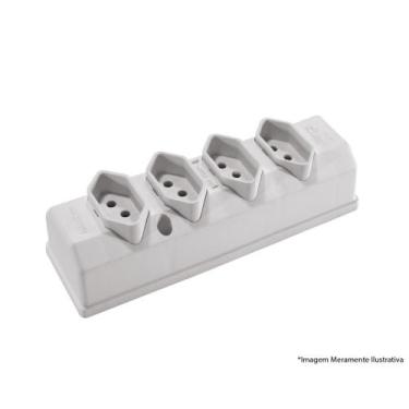 Imagem de Tomada Barra Hercules 2P T 4Tom Cinza 20A - INTERNEED