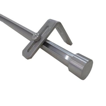 Imagem de Kit Varão Trilho Suisso Deslizante Wave 19 mm 2,0m Alumínio - KAZA104 