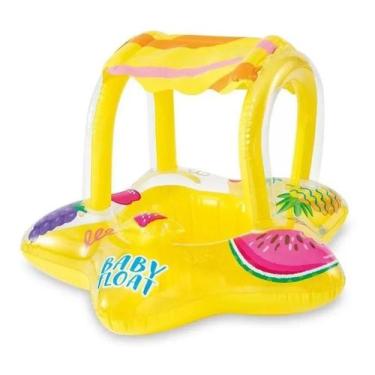 Imagem de Boia Inflável para bebê fralda com cobertura Amarela - INTEX