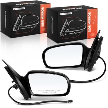 Imagem de A-Premium Par (2) espelhos retrovisores elétricos do lado do motorista e do passageiro - compatível com Chevrolet Cavalier & Pontiac Sunfire, 1995-2005 - Espelho retrovisor externo preto não aquecido,