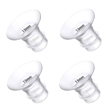 Imagem de Trymall Inserções de Flange 13 Mm 15 Mm para Medela, Escudos/Flanges Spectra 24 Mm, Compatíveis com Tsrete, Cppslee, Momcozy S9Pro/S9/S12Pro/S12 Bomba Tira Leite Vestível, Reduz O Túnel de Mamilo de 24 Mm para 4 Unidades