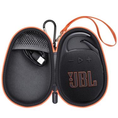 Imagem de Capa de substituição para alto-falante compatível com JBL Clip 5/Clip 4, bolsa protetora de armazenamento para alto-falantes Bluetooth serve apenas para carregador e caixa de cabo USB (preto)