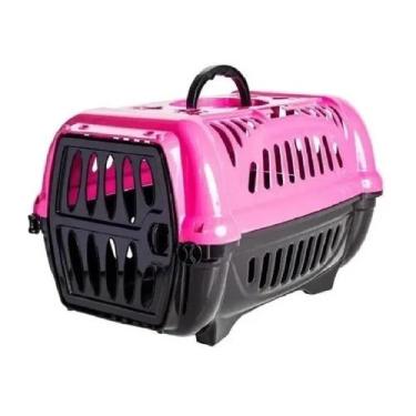 Imagem de Caixa De Transporte Para Gato Coelho Cão Pequeno Nº1 Rosa - Jel Plast