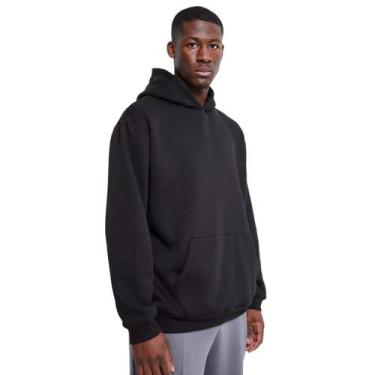 Imagem de Blusa de Moletom Grosso Canguru Masculino Street Preto - Di Nuevo, M, 